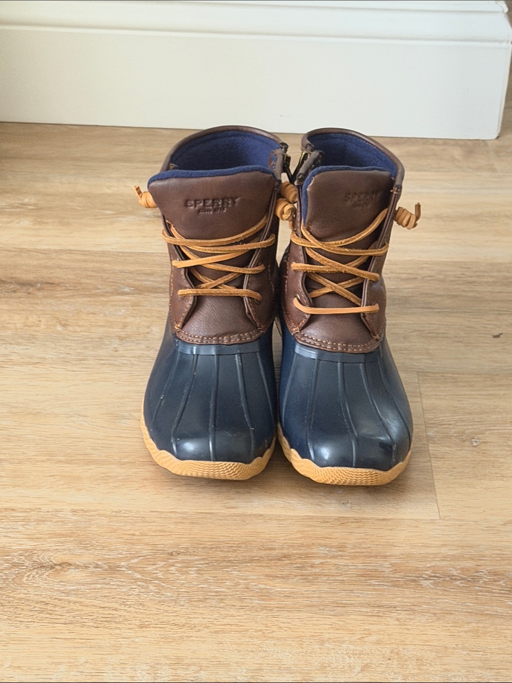 Sperry Saltwater Boot Women's Blue & Brown US 5.5 in women’s. Europe size 36